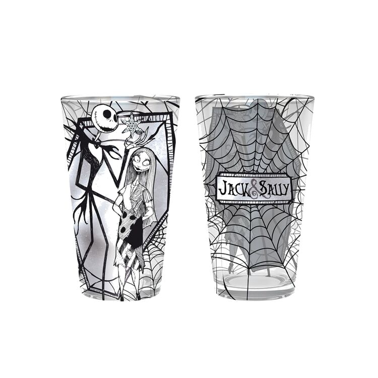 Product Nightmare Before Xmas Jack And Sally Large Glass image