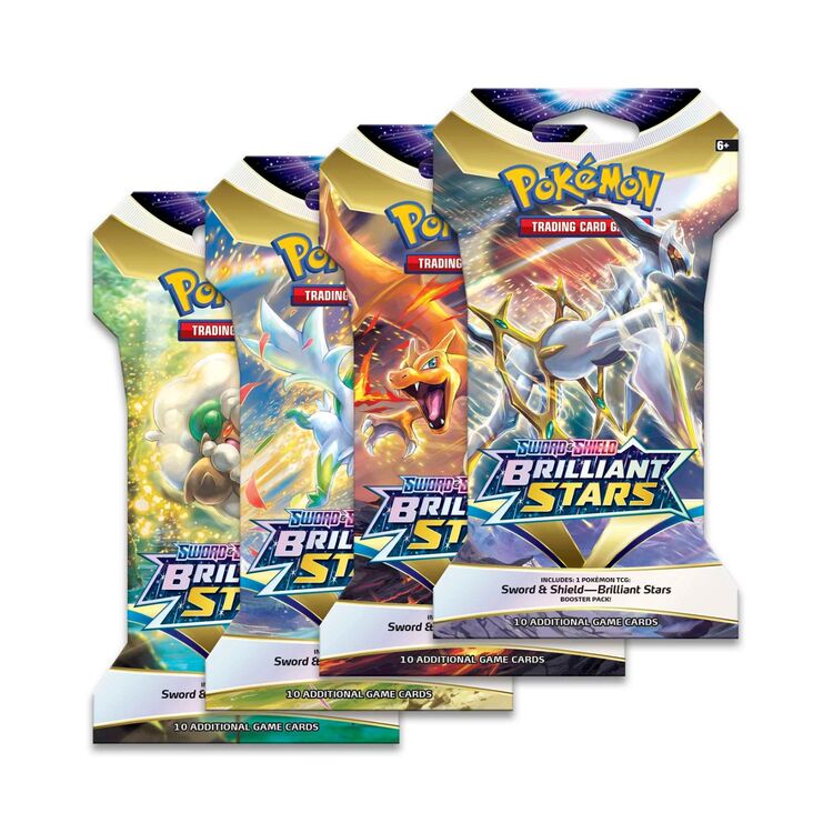 Product Pokemon TCG Sword & Shield 9 Brilliant Stars Sleeved Booster image