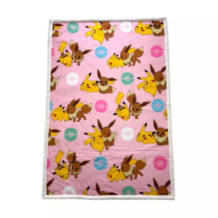 Product Κουβέρτα Pokemon Pikachu Eevee Plaid Blanket image