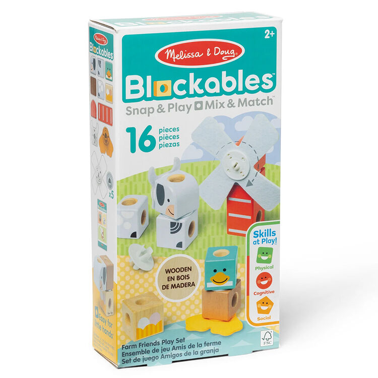 Product Τουβλάκια Melissa & Doug Bloackables: Farm Friends (6074896) image