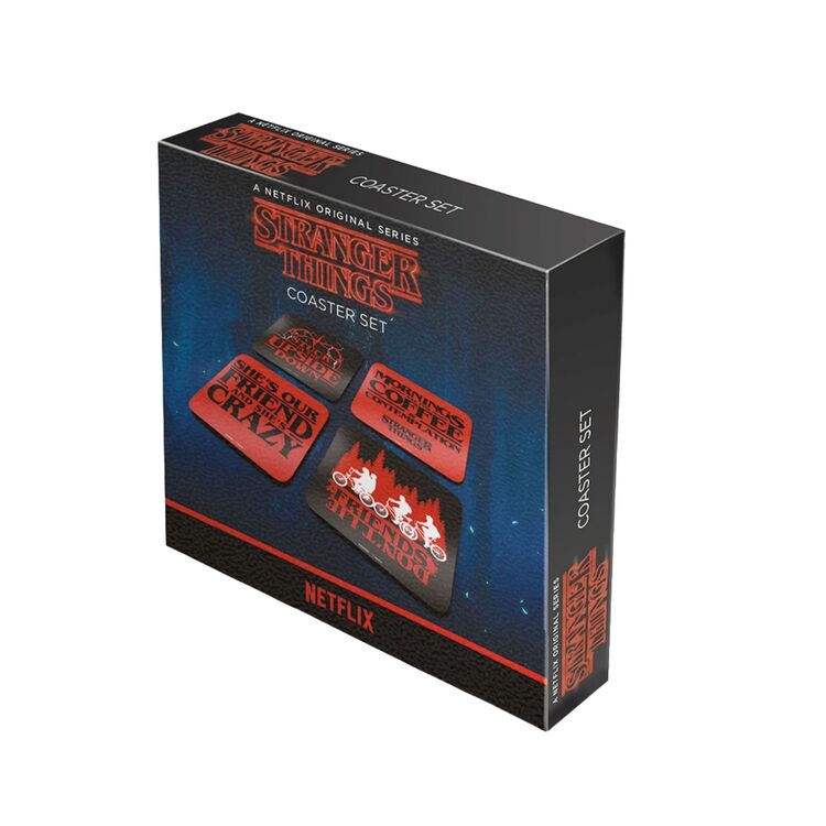 Product Stranger Things Phrases Coasters set of 4 image