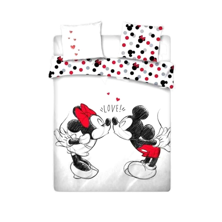 Product Disney Mickey Kiss Cover Bed Double Cotton image
