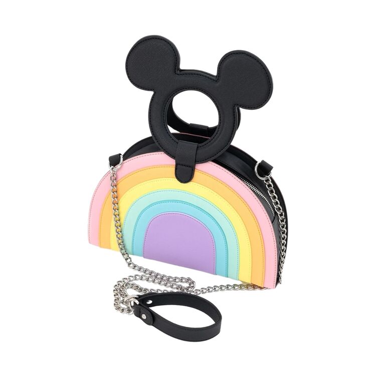 Product Loungefly Disney Mickey Mouse Pastel Rainbow Crossbody Bag image
