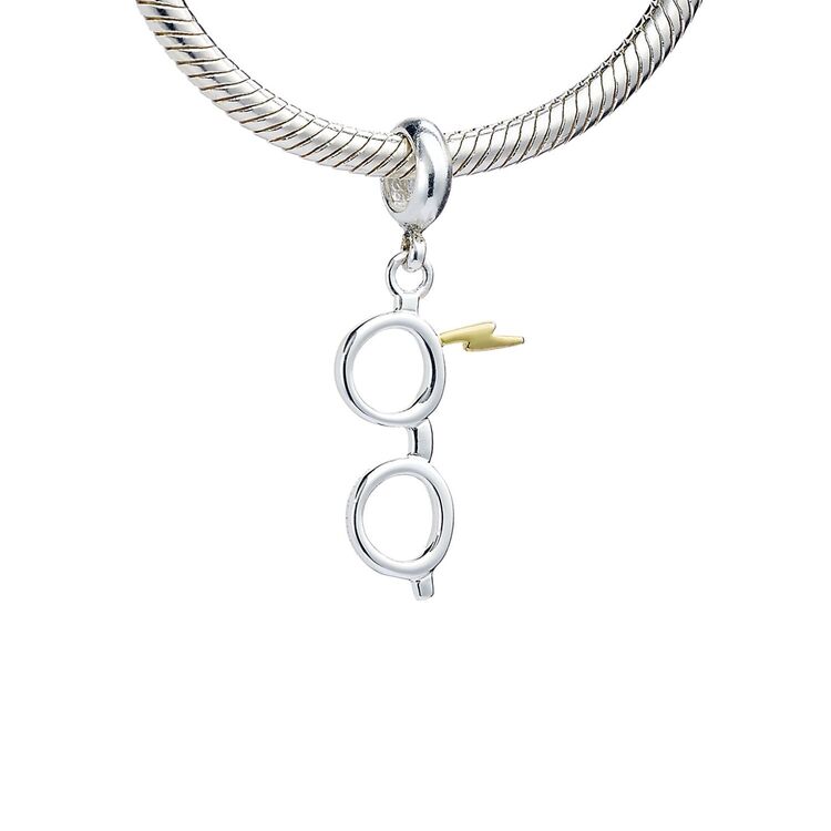 Product Harry Potter Sterling Silver Lightning Bolt & Glasses Slider Charm image