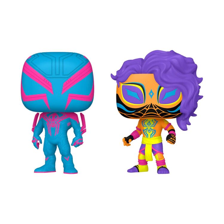 Product Funko Pop! Marvel Spider-Man Across the Spider-Verse -Spider-Man 2099 and Spider-Man India (Black Light) 2-Pack(Special Edition) image
