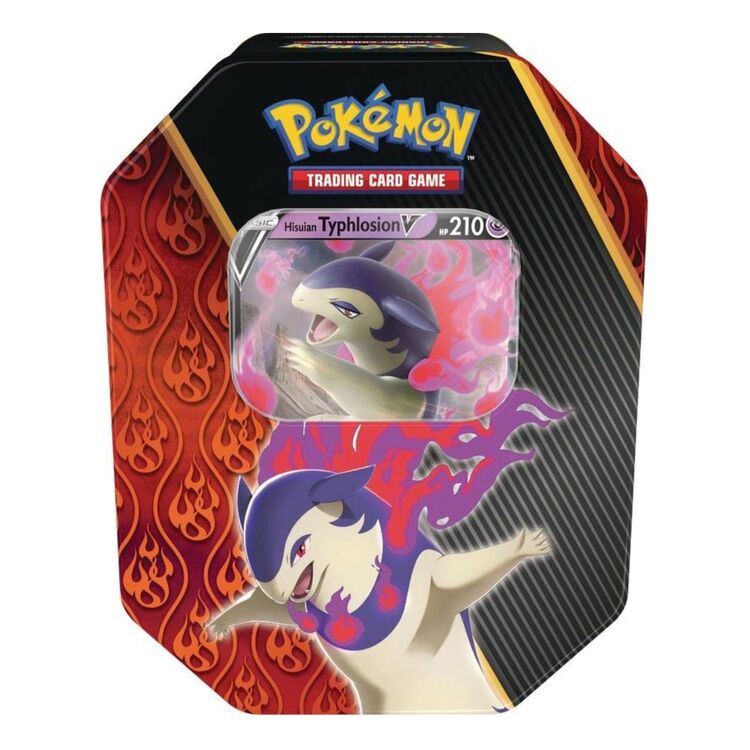 Product PKM Divergent Powers 2022 Summer Hisuian Typhlosion V Tin image