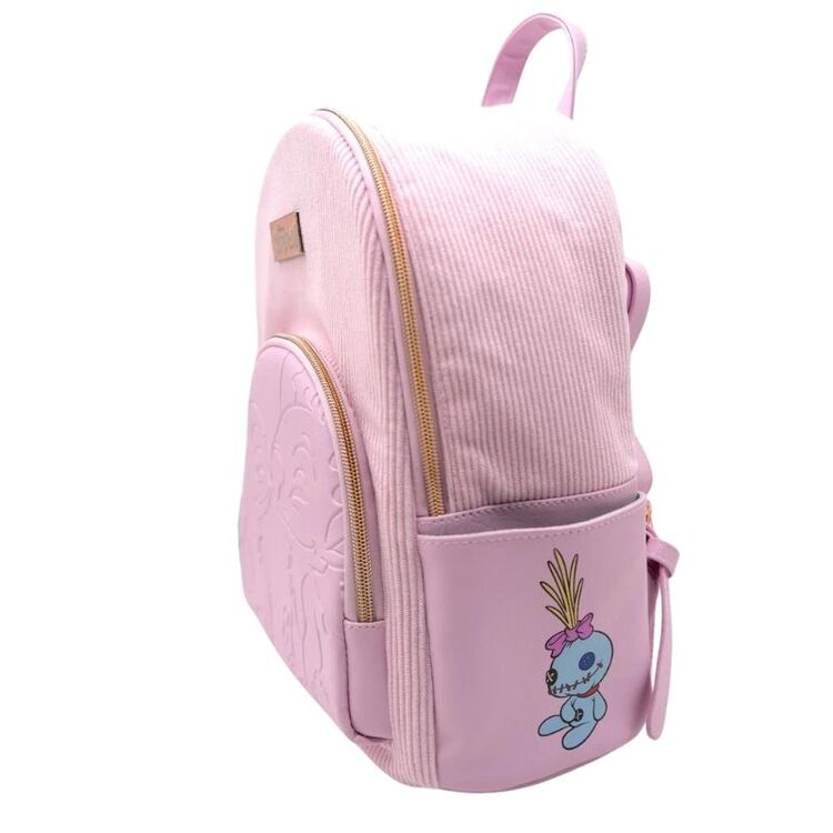 Product Τσάντα Πλάτης Disney Stitch and Angel Corduroy Pink Backpack image