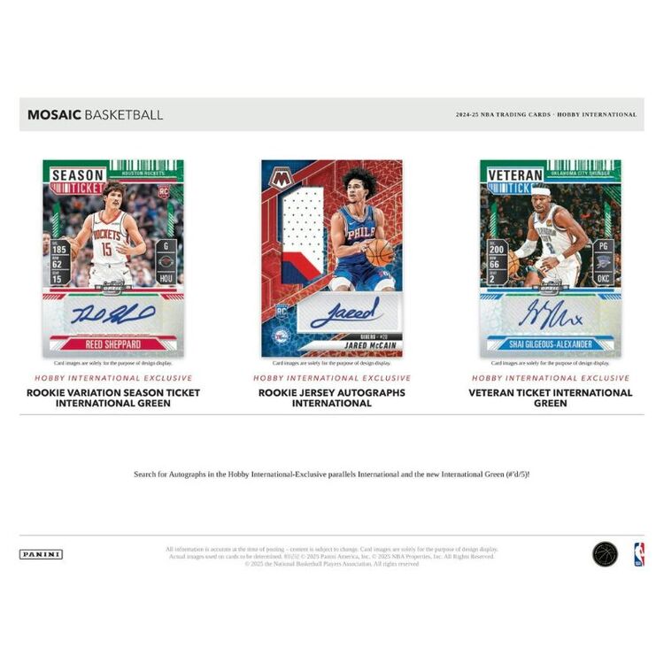 Product Panini 2024-2025 Mosaic Basketball Hobby International Box image