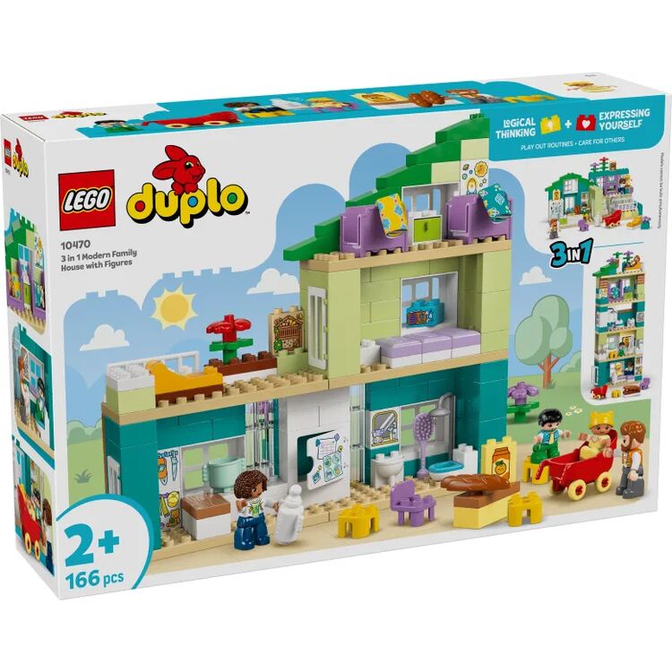 Product LEGO® DUPLO® Town: 3 in 1 Modern Family House with Figures (10470) image