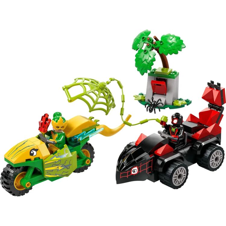 Product LEGO® Marvel: Spidey And His Amazing Friends Κυνηγητό Σπιν και Ελέκτρο με Δεινοσαυρο-οχήματα (11198) image