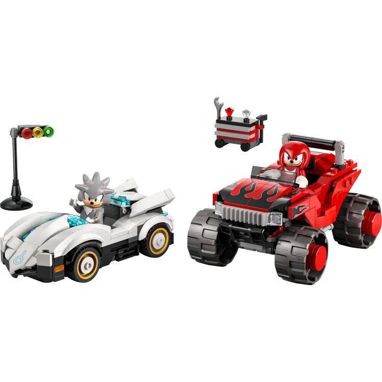Product LEGO® Sonic the Hedgehog™: Silver’s Car vs. Knuckles’ Monster Truck (77118) image