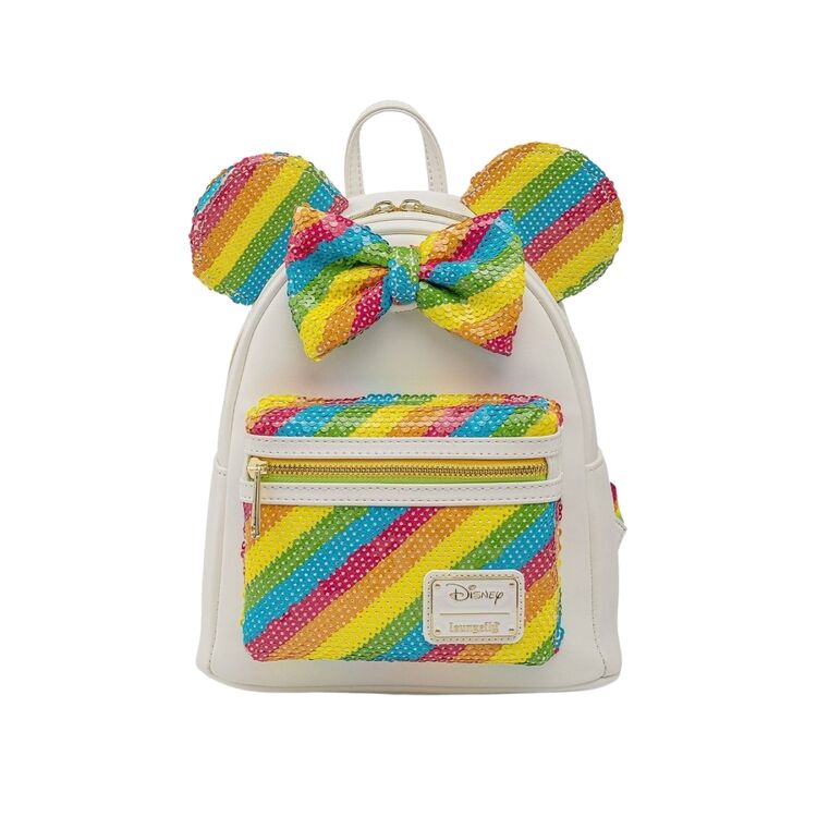 Product Loungefly Disney Sequin Rainbow Minnie Mini Backpack image
