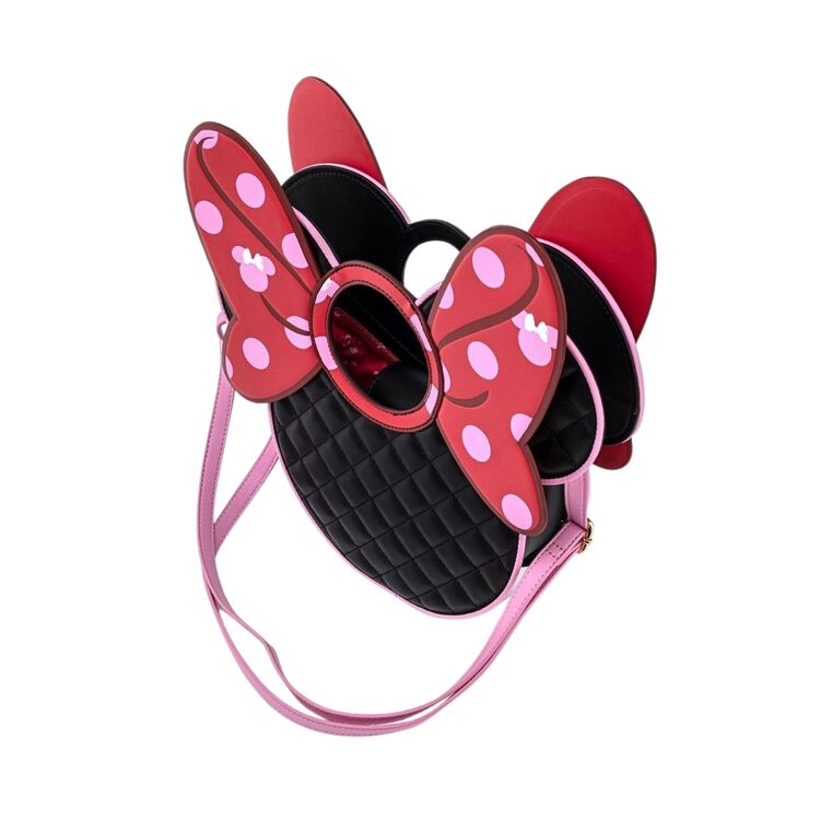 Product Τσάντα Χιαστί Loungefly Disney  Minnie Mouse Quilted Bow Head Cross Body Bag image