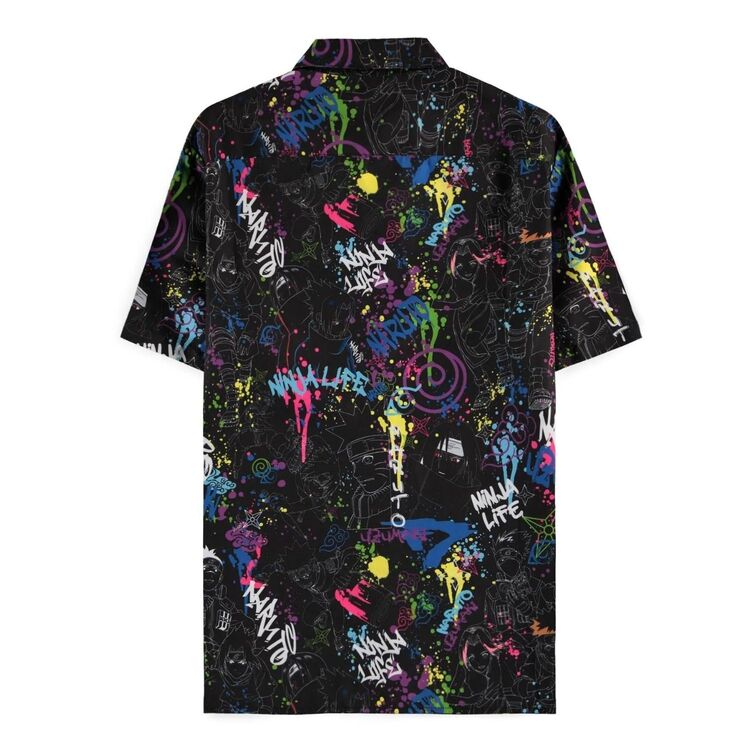 Product Naruto Hero AOP Black Men's Short Sleeved Blouse image