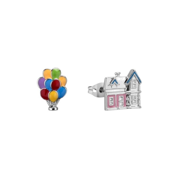 Product Disney Couture Pixar Up House and Balloons Mismatched Earrings image