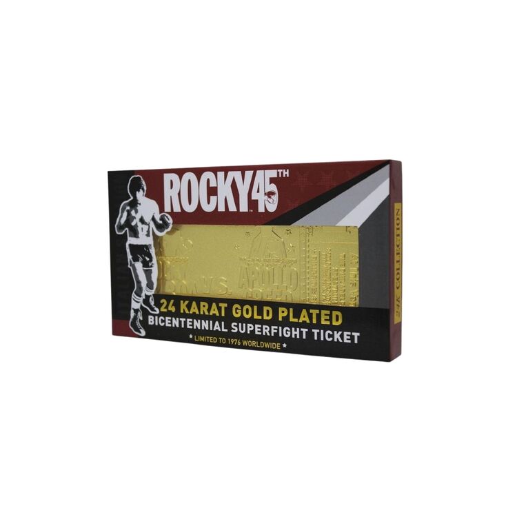 Product Rocky Replica 45th Anniversary Bicentennial Superfight Ticket (gold plated) image