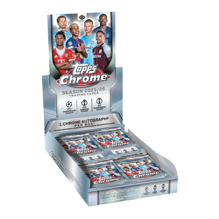 Product Topps 2025-26 UCC Chrome Soccer Hobby Box image