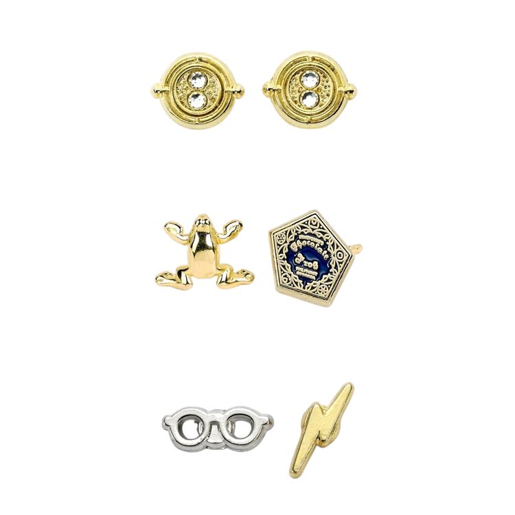 Product Σκουλαρίκια Harry Potter Time Turner, Chocolate Frog and Lightning Bolt Stud Earrings image