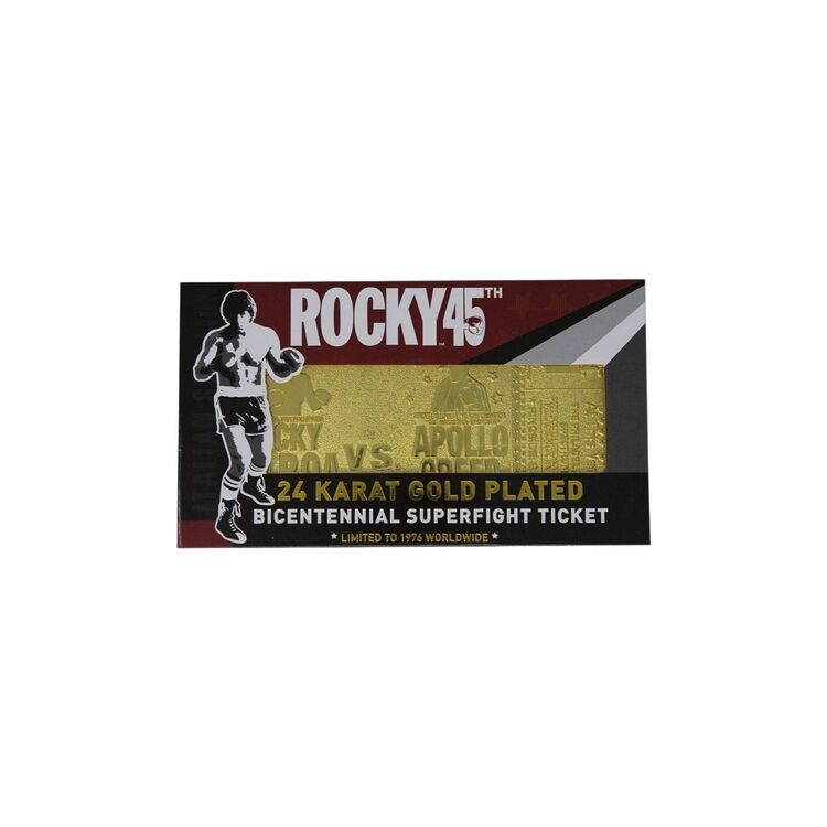 Product Rocky Replica 45th Anniversary Bicentennial Superfight Ticket (gold plated) image