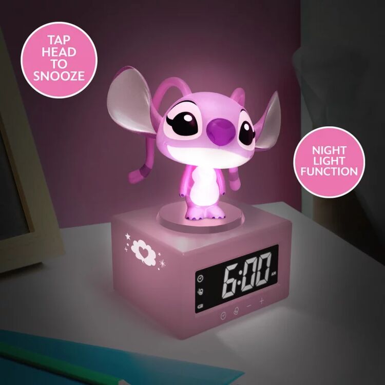 Product Φωτιστικό με Ρολόι Disney Angel Icon Lamp Alarm Clock image