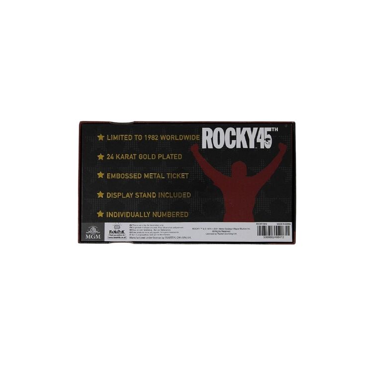Product Rocky Replica 45th Anniversary Bicentennial Superfight Ticket (gold plated) image
