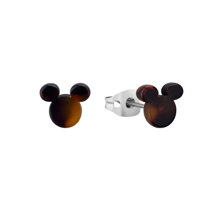 Product Disney Couture Essential Classic EverydayTortoise Shell Mickey Mouse HeadStud Earrings image