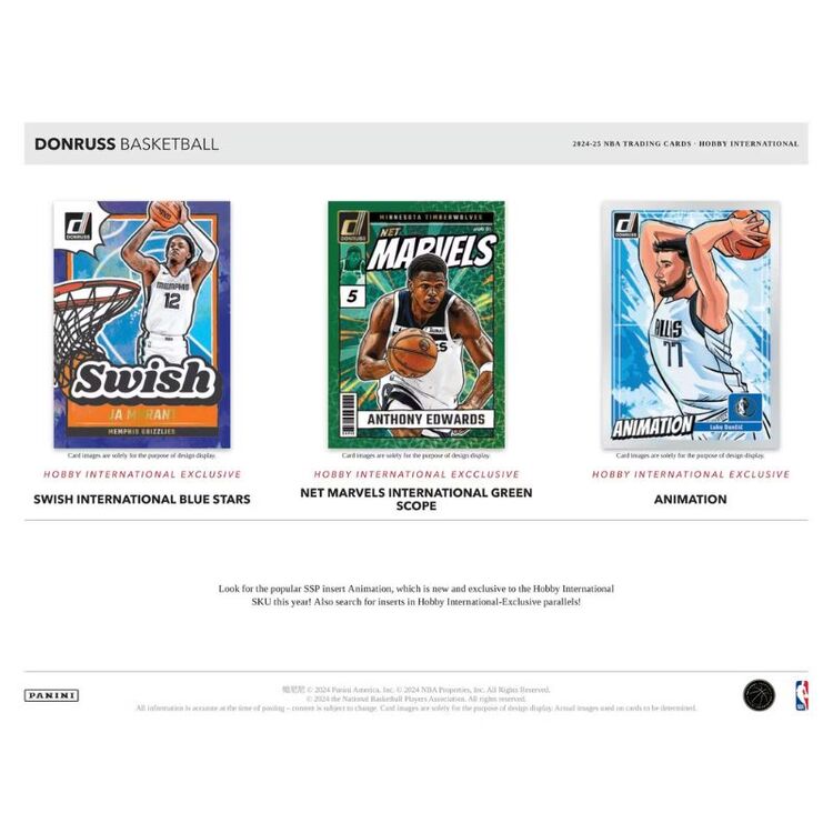 Product Panini 2024-25 Donruss Basketball Hobby International Box image