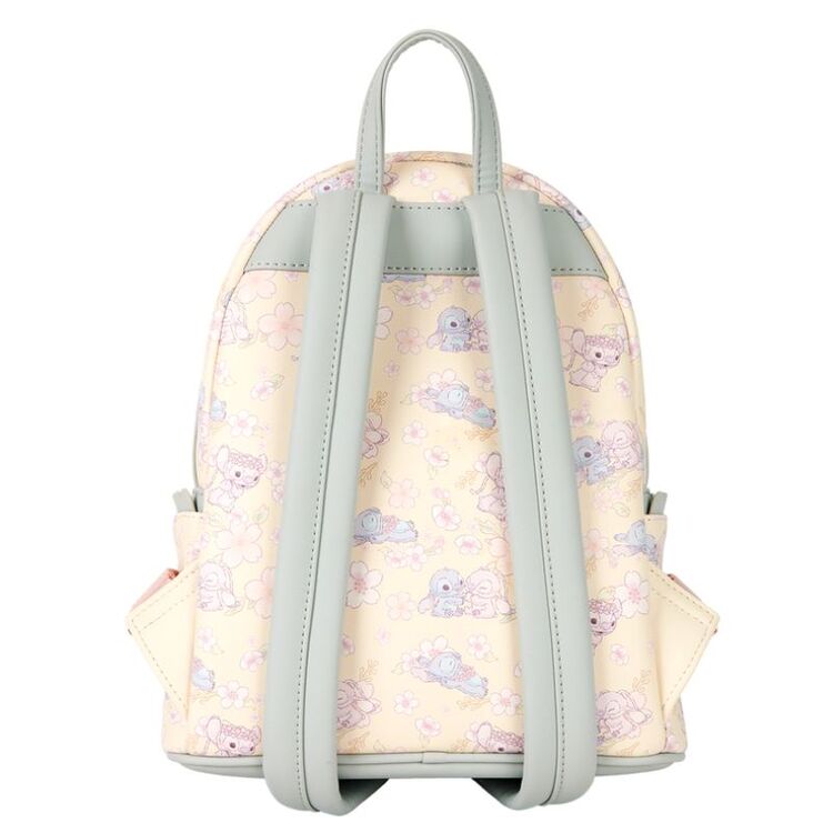 Product Loungefly Disney Stitch & Angel Cherry Blossom All-Over Print Mini Backpack image