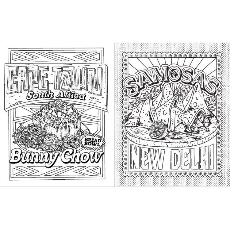 Product Street Food Coloring Book image