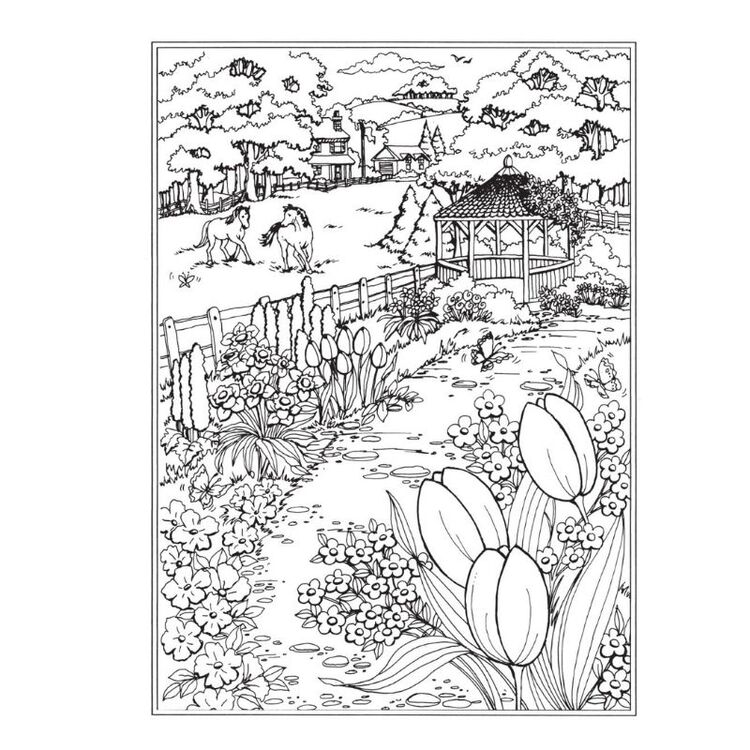 Product Creative Haven Spring Scenes Coloring Book image