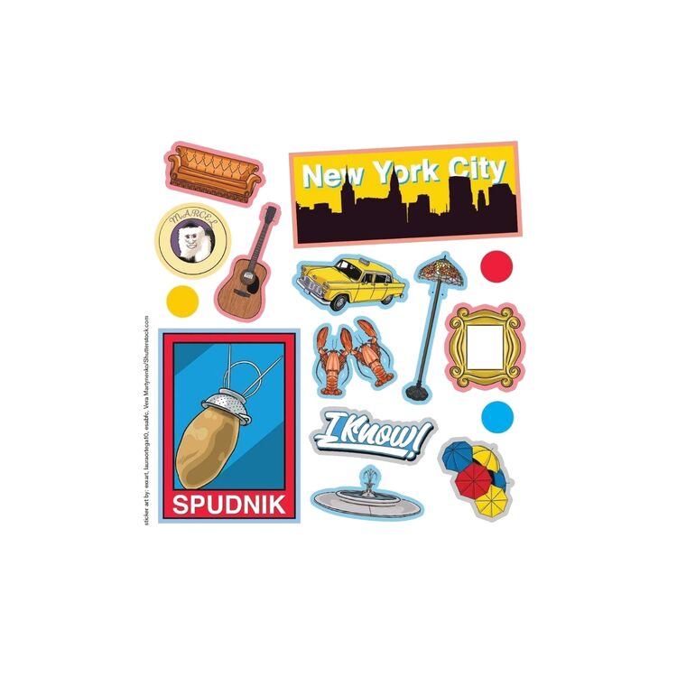 Product Friends The One With All The Stickers : An Unofficial Sticker Book for Fans of Friends image
