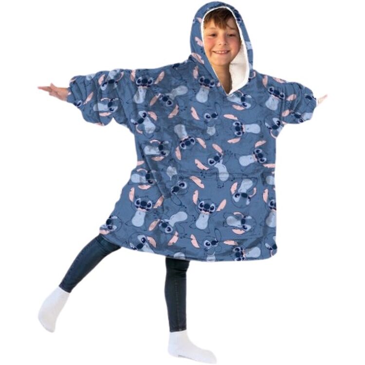 Product Παιδικό Πόντσο Disney Stitch Snuggle Hoodie Poncho (7 με 14 Ετών) image