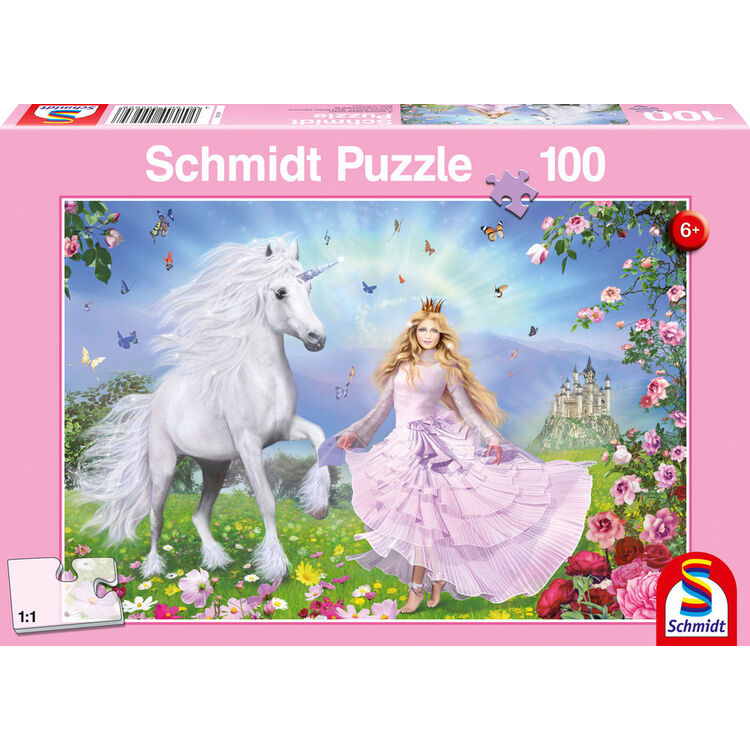 Product Puzzle 55565 Princess Of The Unicorns 100 Pieces image