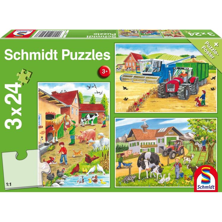 Product Puzzle 56216 On The Farm 3x24 Pieces image