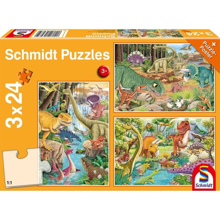 Product Παζλ 56465 Dinosaur Fun 3x24 Κομμάτια image