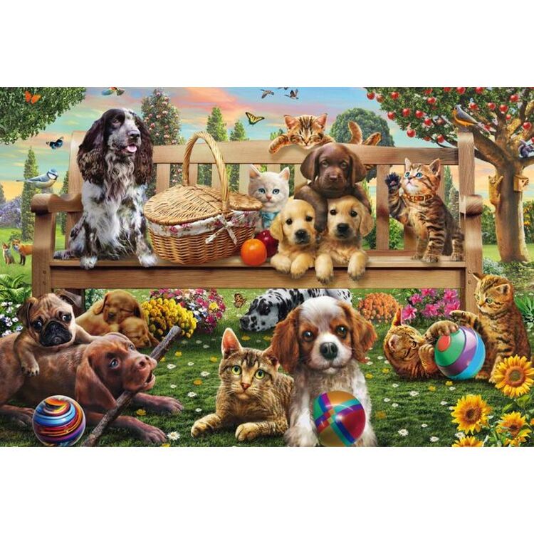 Product Παζλ 56534 A Garden Picnic For Dogs And Cats 200 Κομμάτια image