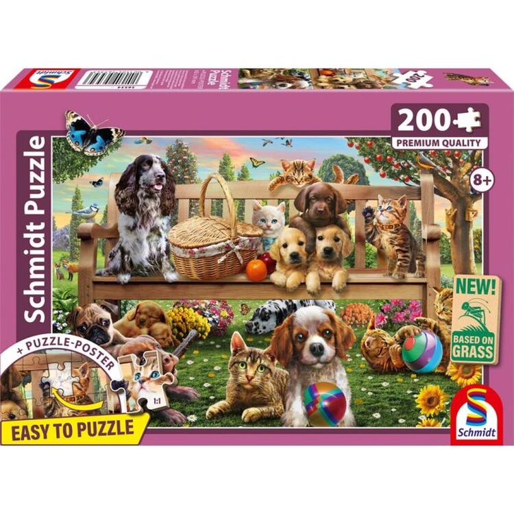 Product Παζλ 56534 A Garden Picnic For Dogs And Cats 200 Κομμάτια image