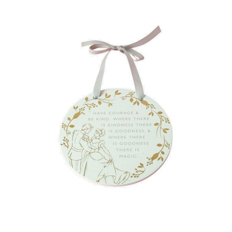 Product Disney Hanging Round Plaque Cinderella & Prince Charming image