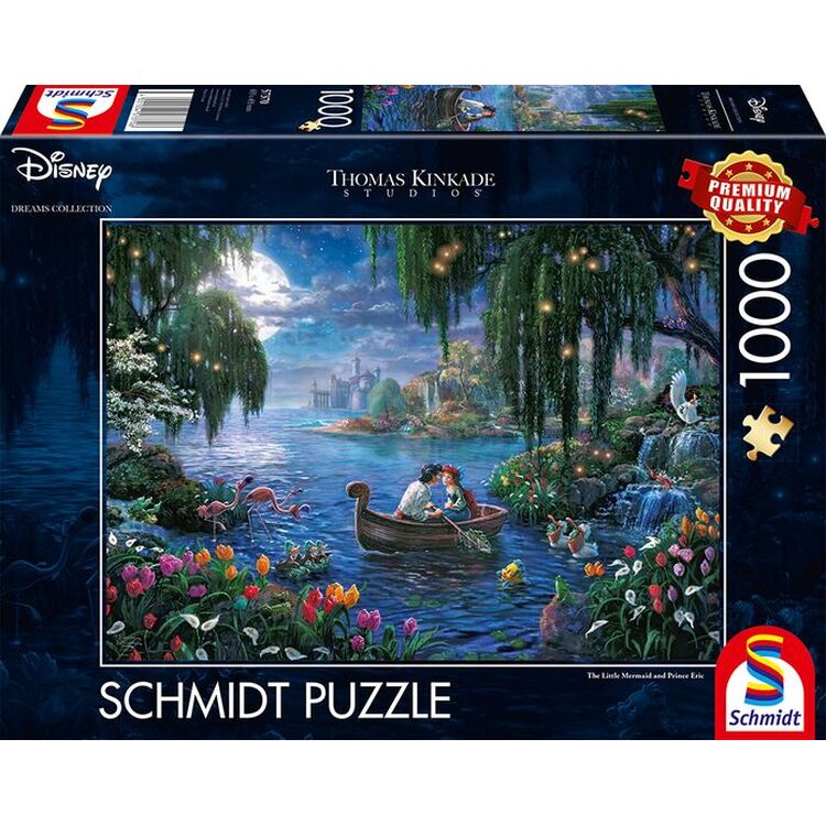 Product Puzzle 57370 Kinkade Disney The Little Mermaid And Prince Eric 1000 Pieces image