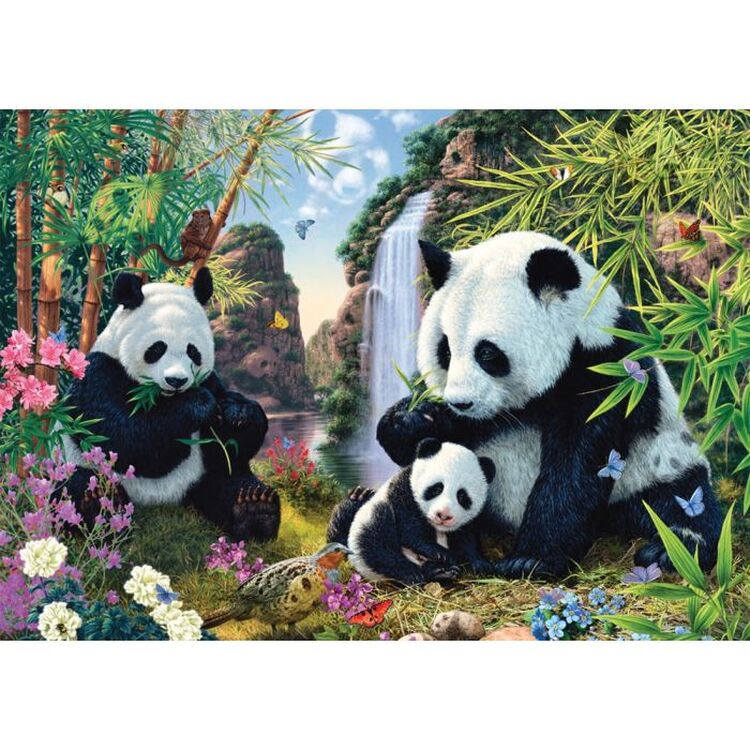 Product Παζλ 57380 Panda Family At The Waterfall 500 Κομμάτια image