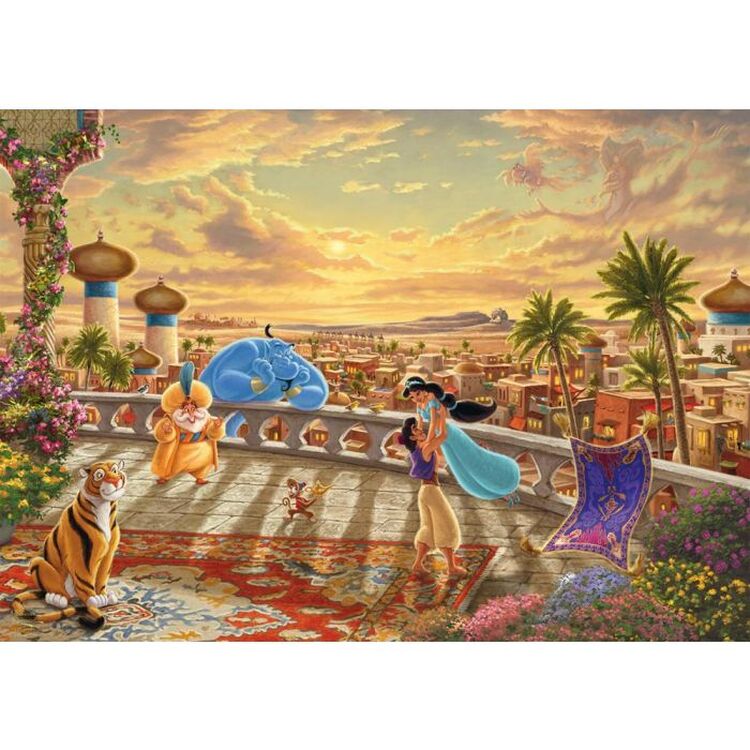 Product Puzzle 58032 Kinkade Disney Jasmine Dancing In The Desert Sunlight 1000 Pieces image