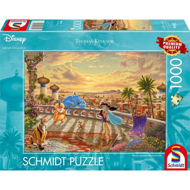 Product Puzzle 58032 Kinkade Disney Jasmine Dancing In The Desert Sunlight 1000 Pieces image