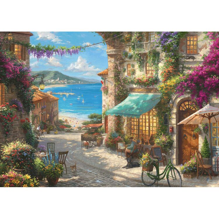 Product Puzzle 59624 Kinkade Café on the Italian Riviera 1000 Pieces image