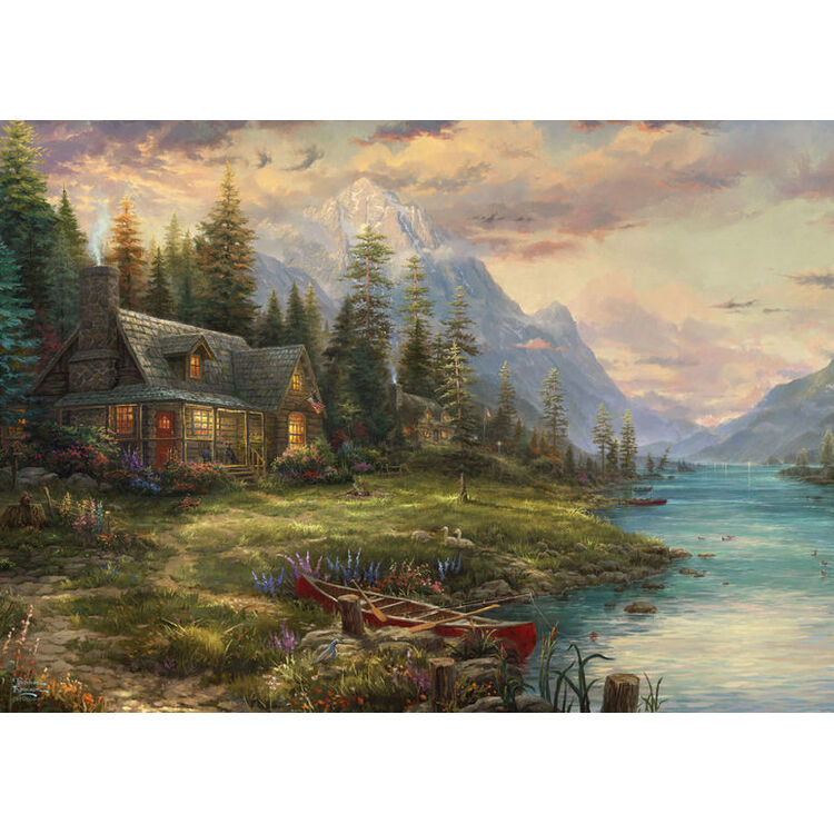 Product Puzzle 59918 Kinkadean Outing On Fathers Day 1000 Pieces image