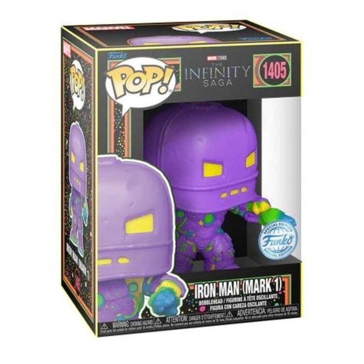 Product Funko Pop! MarvelInfinity Saga  Iron Man Mark 1 (Black Light) (Special Edition) image