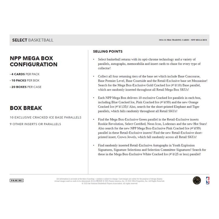 Product Panini Select Basketball 24/25 Mega Box image