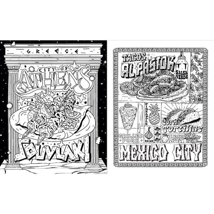 Product Street Food Coloring Book image