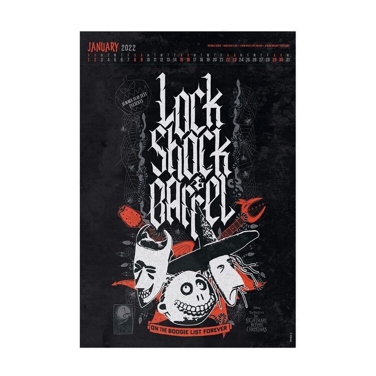 Product Disney Nightmare Before Christmas A3 Calendar 2022 image