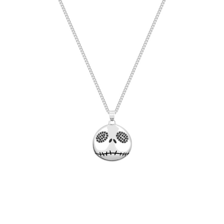 Product Disney Couture Nightmare Before Christmas Sterling Silver Crystal Jack Skellington Necklace image