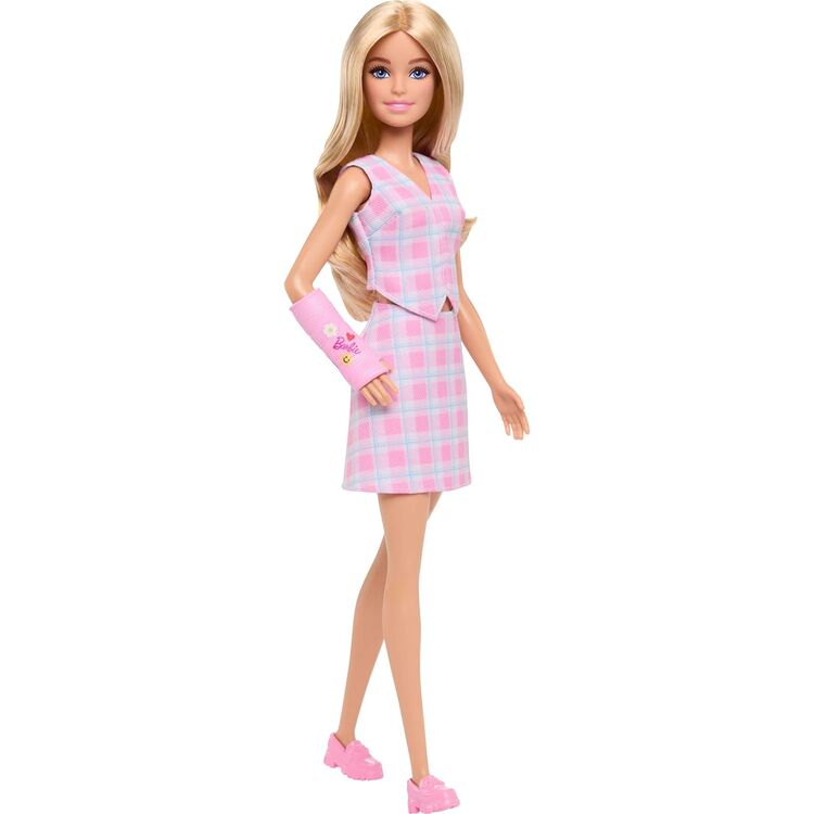 Product Mattel Barbie: Fashionistas - Pink Arm Cast and Plaid Top & Skirt Blonde Doll (JJN56) image